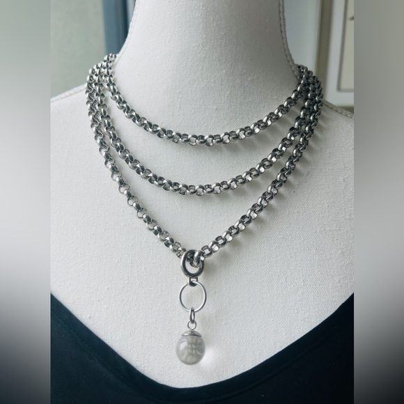 Custom 3 Tier Style Eleven Crystal Quartz BVG Inspirato Chain - Picture 6 of 7